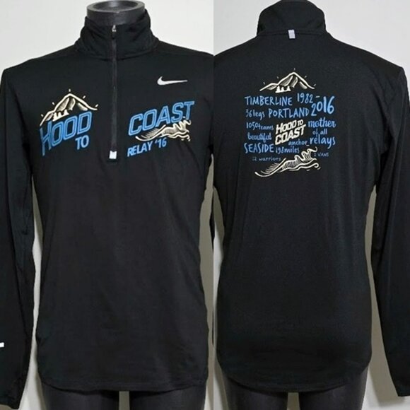 Nike Running Hood To Coast Relay 1/4 Zip M Mens Track and Field Pullover Rare - Picture 1 of 12